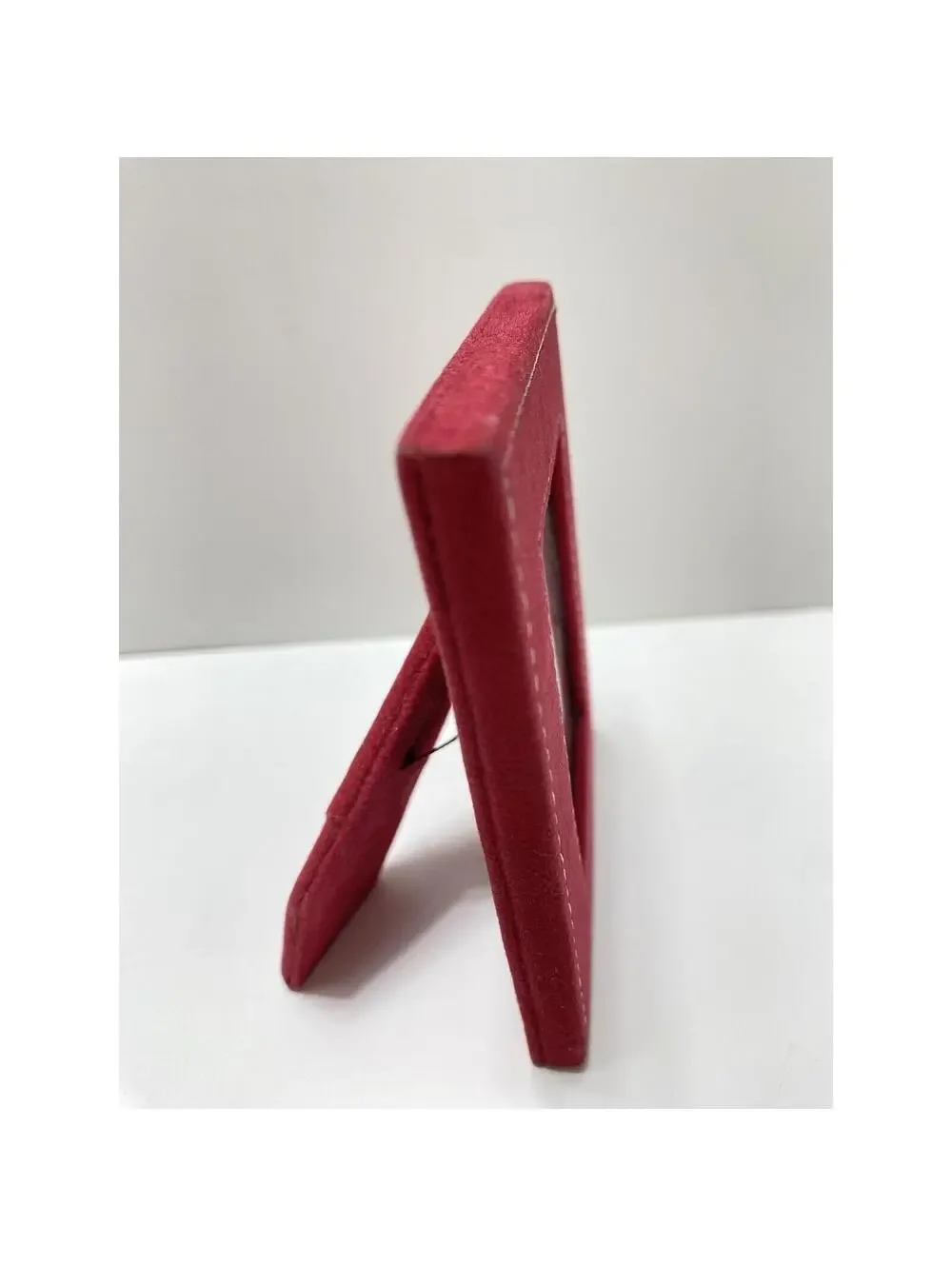 Small Red Photo Frame Felt Material Stich Border, 4in x 3in, SACCHU Brand New!